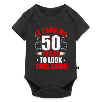 It took 50 years funny 50th birthday - Baby Premium short-sleeve bodysuit - black - Front