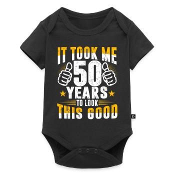 It took 50 years funny 50th birthday - Baby Premium short-sleeve bodysuit - black - Front