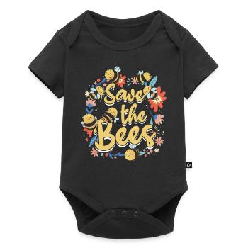 Save the Bees Beekeeper sweet bee and bees - Baby Premium short-sleeve bodysuit - black - Front