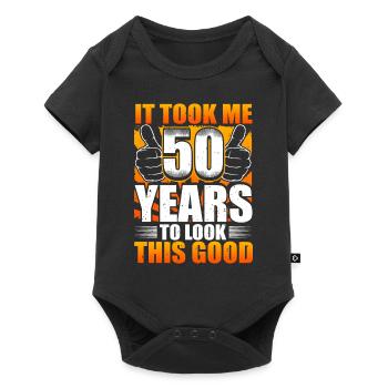 It took 50 years funny 50th birthday - Baby Premium short-sleeve bodysuit - black - Front
