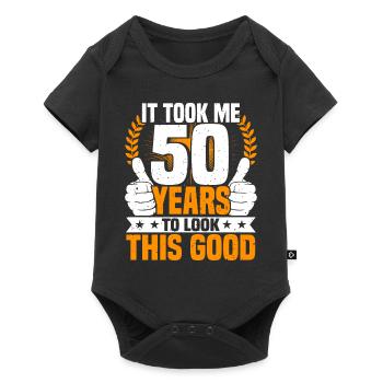 It took 50 years funny 50th birthday - Baby Premium short-sleeve bodysuit - black - Front
