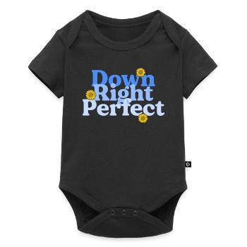 Down Right Perfect Sunflower World Down Syndrome - Baby Premium short-sleeve bodysuit - black - Front