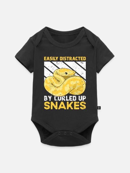 Banana Ball Python Spruch - Baby Premium Kurzarmbody - Schwarz