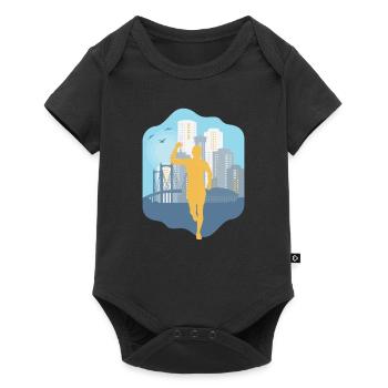 Skyline Marathon, Trail Running - Body à manches courtes Premium Bébé - noir - Devant