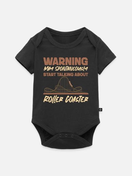Roller Coaster Warning May - Baby Premium Kurzarmbody - Schwarz