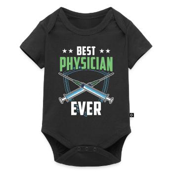 Der Beste Arzt Aller Zeiten Beruf Mediziner Doktor - Baby Premium Kurzarmbody - Schwarz - Vorne