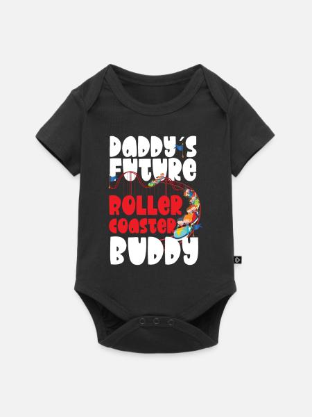 Roller Coaster Toddler Daddy's - Baby Premium Kurzarmbody - Schwarz