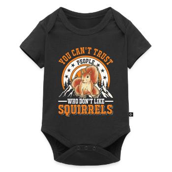 Squirrel Gift Grey Squirrel - Baby Premium short-sleeve bodysuit - black - Front