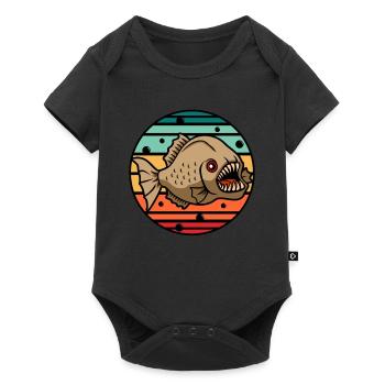 Piranha - Baby Premium Kurzarmbody - Schwarz - Vorne