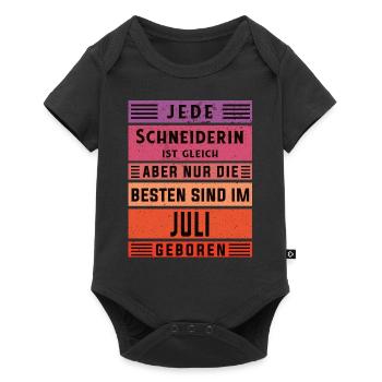 Schneiderin Geburtstag Juli geboren - Baby Premium Kurzarmbody - Schwarz - Vorne