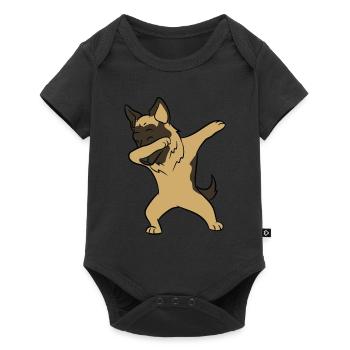 Deutscher Schäferhund - Dab, dabbing, dabben, tanz - Baby Premium Kurzarmbody - Schwarz - Vorne