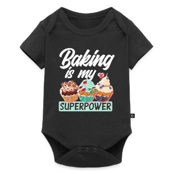 Funny Hobby Baker Gift - Baby Premium short-sleeve bodysuit - black - Front