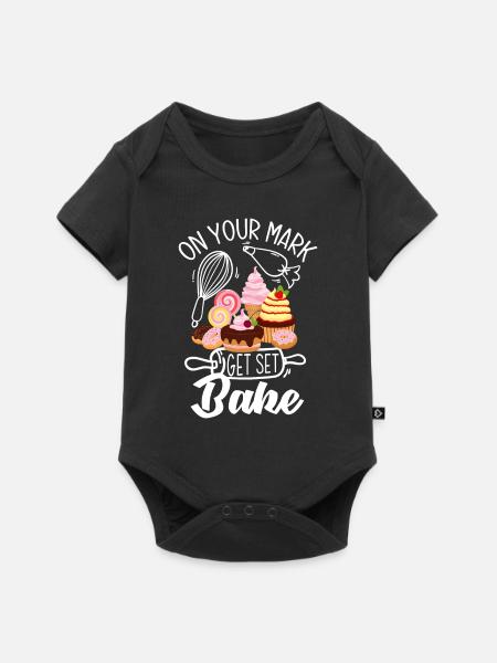 Lustiges Hobby Bäcker Geschenk - Baby Premium Kurzarmbody - Schwarz
