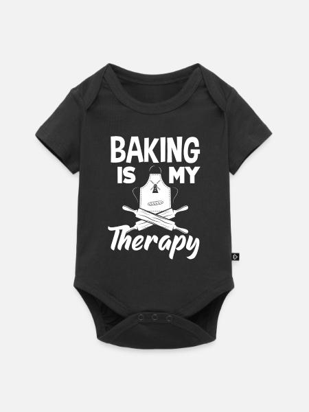 Lustiges Hobby Bäcker Geschenk - Baby Premium Kurzarmbody - Schwarz