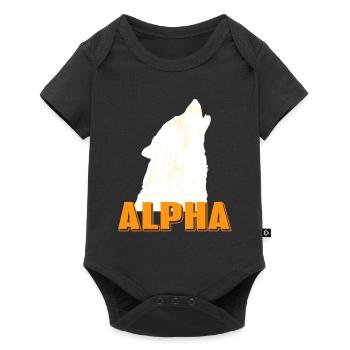 ALPHA Of The Pack Cool Awesome Wolf Lover Tea - Baby Premium short-sleeve bodysuit - black - Front
