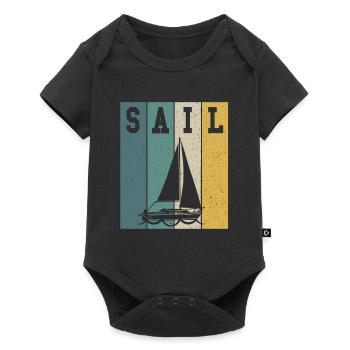 Sailor Sunset Voilier Skipper Capitaine Voile - Body à manches courtes Premium Bébé - noir - Devant