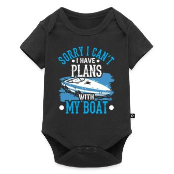 Malheureusement, je ne peux pas avoir de plans avec mon bateau - Body à manches courtes Premium Bébé - noir - Devant