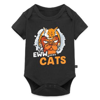 Igitt Katzen Liebhaber Tier Welpe Hund Sprüche - Baby Premium Kurzarmbody - Schwarz - Vorne
