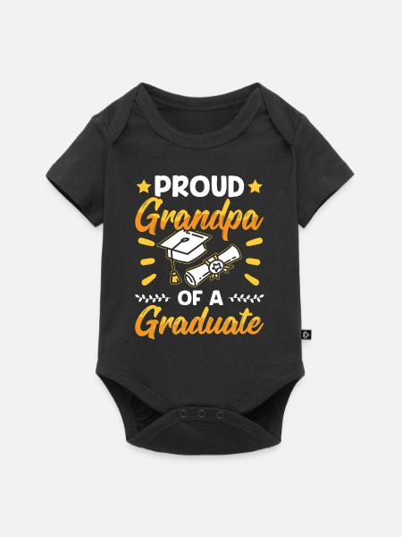 Stolzer Großvater Eines Absolventen Absolvent - Baby Premium Kurzarmbody - Schwarz