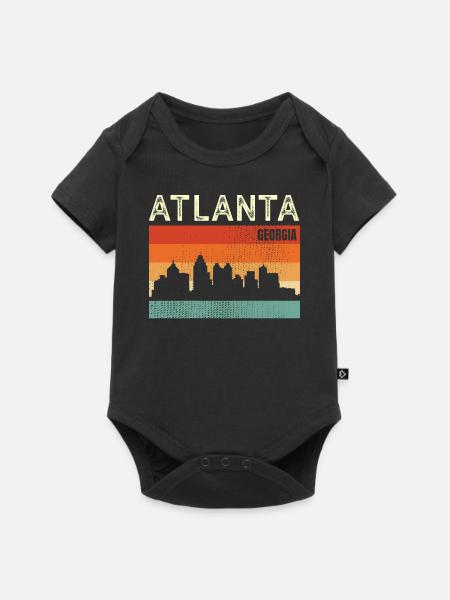 Atlanta Georgien - Baby Premium Kurzarmbody - Schwarz