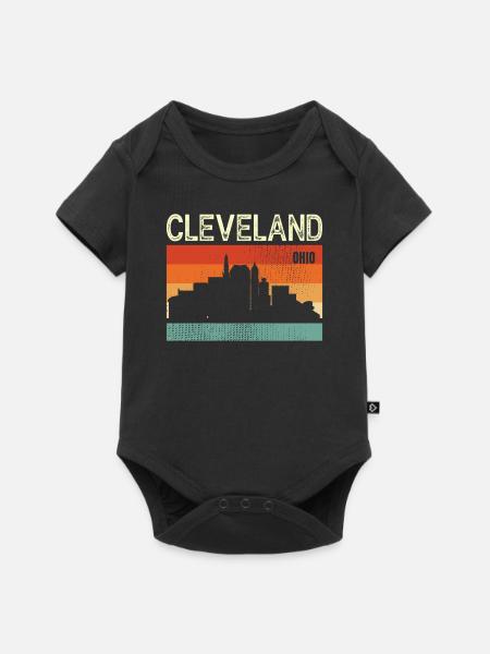 Cleveland Ohio - Baby Premium Kurzarmbody - Schwarz