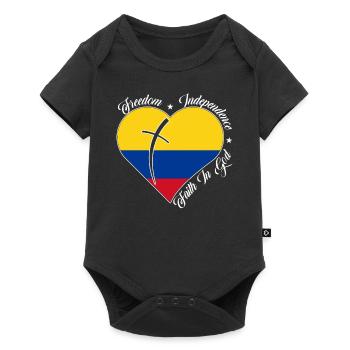 Freedom Faith in God - Colombia - Baby Premium short-sleeve bodysuit - black - Front