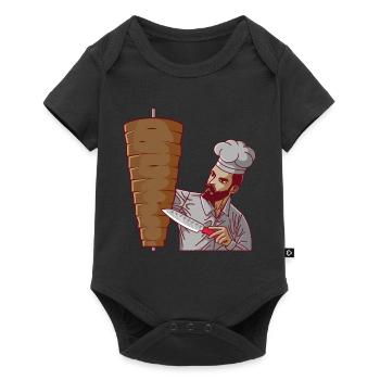 Döner Kebap Modern Chef With Doner Kebab Rotisserie And - Baby Premium short-sleeve bodysuit - black - Front