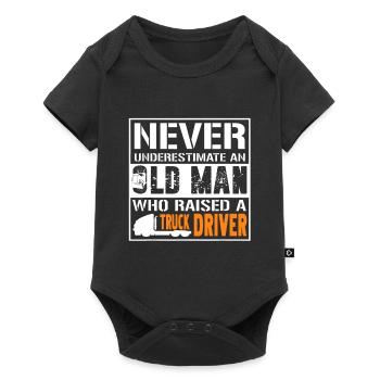 Awesome An Old Man Who Raised A Truck Driver - Baby Premium short-sleeve bodysuit - black - Front