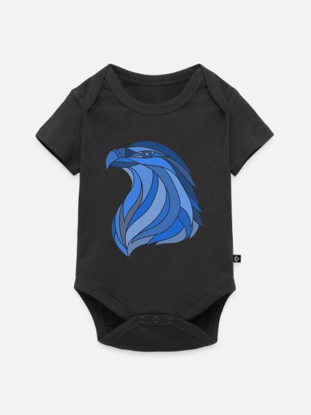eagle blue - Baby Premium Kurzarmbody - Schwarz