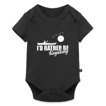 I'd rather be Kayaking Water Paddle Boat - Baby Premium short-sleeve bodysuit - black - Front