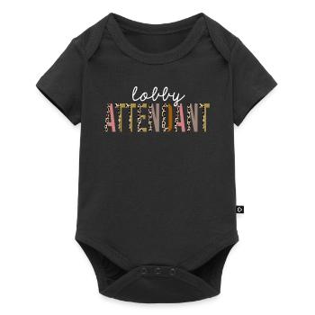 Cadeau drôle d'impression de léopard de préposé de hall - Body à manches courtes Premium Bébé - noir - Devant