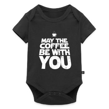 Kaffee - Baby Premium Kurzarmbody - Schwarz - Vorne