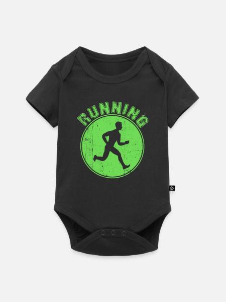 Joggen - Baby Premium Kurzarmbody - Schwarz