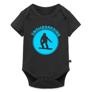 Snowboarden - Baby Premium Kurzarmbody - Schwarz - Vorne