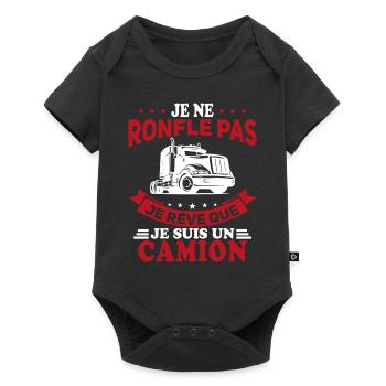 Je Ne Ronfle Pas Je Rêve Que Je Suis Un Camion - Body à manches courtes Premium Bébé - noir - Devant
