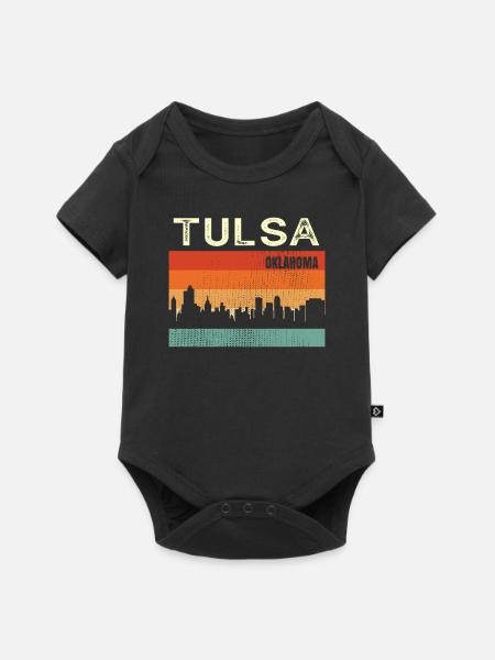 Tulsa Oklahoma - Baby Premium Kurzarmbody - Schwarz