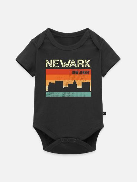 Newark New Jersey - Baby Premium Kurzarmbody - Schwarz