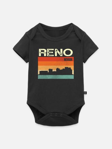 Reno Nevada - Baby Premium Kurzarmbody - Schwarz