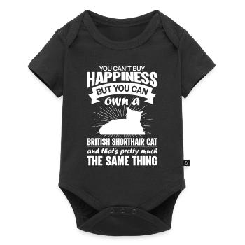 Can buy a British shorthair cat - Baby Premium short-sleeve bodysuit - black - Front