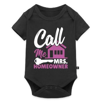 Call Me Mrs. Homeowner Housewarming Party - Baby Premium Kurzarmbody - Schwarz - Vorne