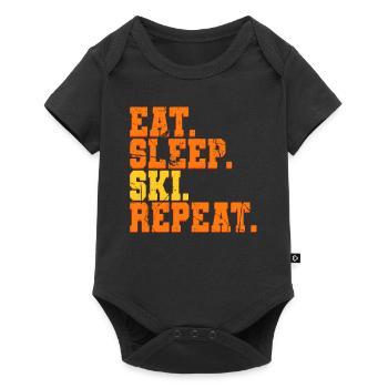 Skiing Ski - Baby Premium short-sleeve bodysuit - black - Front