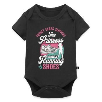 Running Runner Half Marathon - Baby Premium short-sleeve bodysuit - black - Front