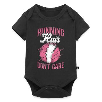 Running Runner Half Marathon Girl - Baby Premium Kurzarmbody - Schwarz - Vorne