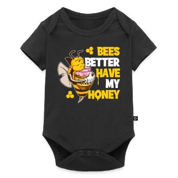 Bees Better Have My Honey Bees Gift - Baby Premium short-sleeve bodysuit - black - Front