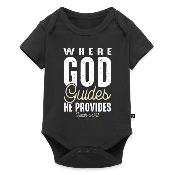 God leads Bible - Baby Premium short-sleeve bodysuit - black - Front
