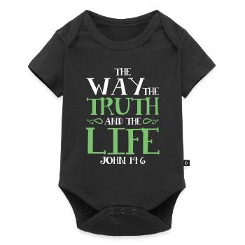 la façon dont la vie la vérité - Body à manches courtes Premium Bébé - noir - Devant