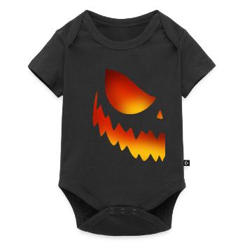 Partner Outfit Halloween Pumpkin - Baby Premium short-sleeve bodysuit - black - Front