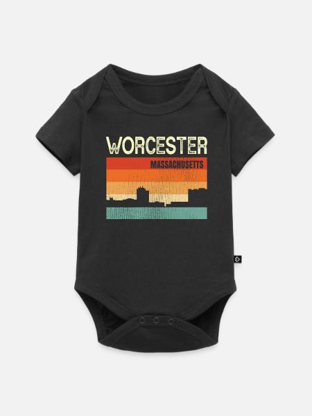 Worcester Massachusetts - Baby Premium Kurzarmbody - Schwarz