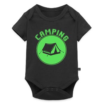 Camping - Baby Premium short-sleeve bodysuit - black - Front