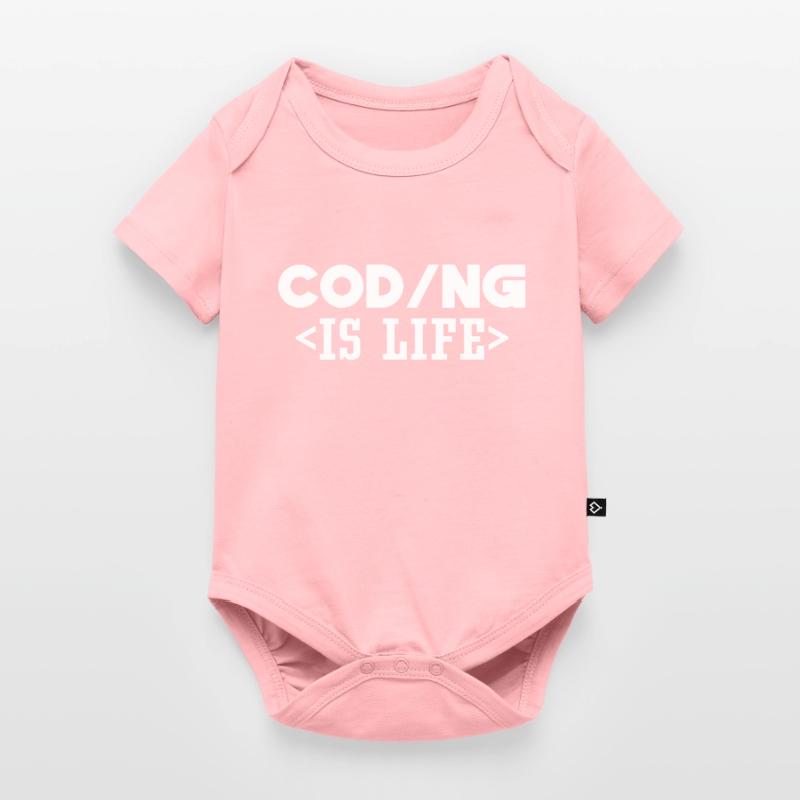 Coding Is Life Code Programmer Coder Baby Premium short-sleeve bodysuit